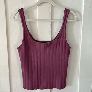 Ribbed Mauve Tank Top